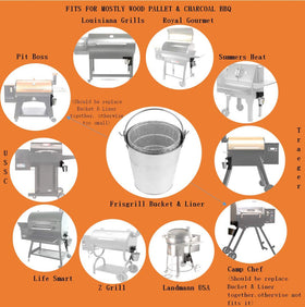 Firsgrill compatible with Traeger and Pit Boss for easy grease management.