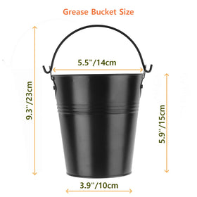 Firsgrill grease bucket liner shows rust-resistant coating for longevity.
