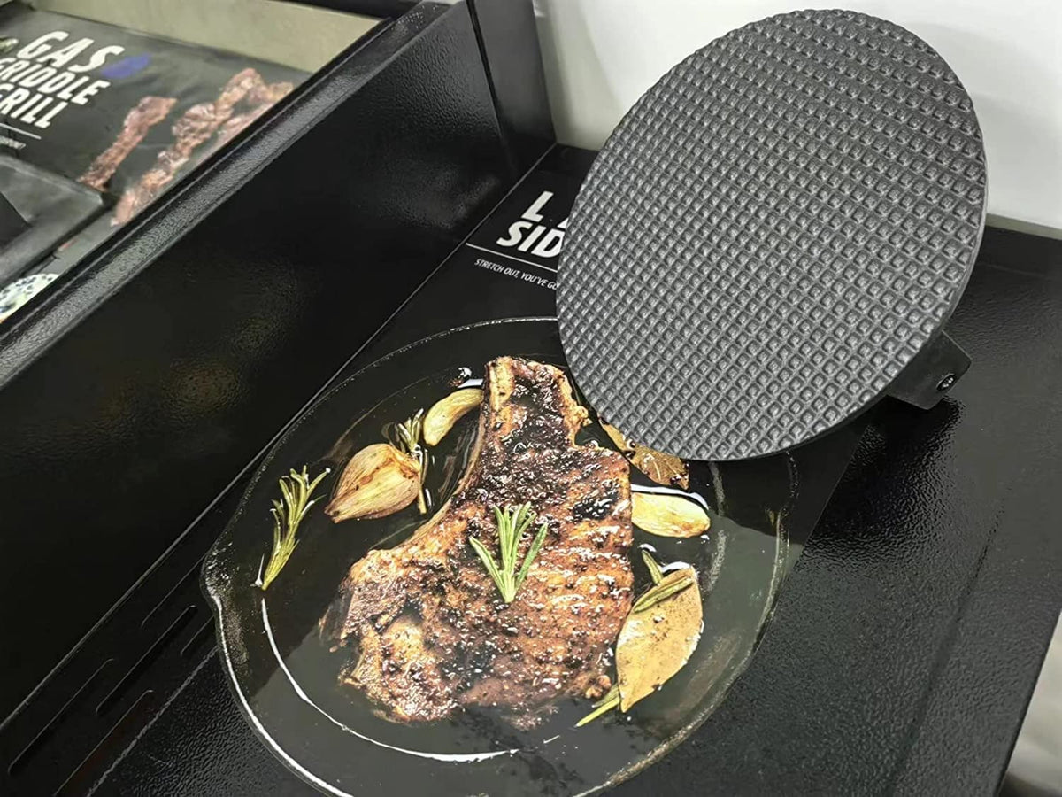 Firsgrill commercial-grade accessory for home griddles like Blackstone and Weber.
