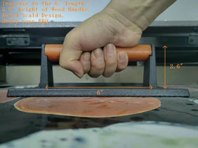 Firsgrill cool touch wood handle keeps hands safe during cooking