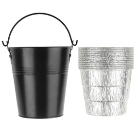 Firsgrill drip grease bucket mounted on grill for easy, mess-free cooking.