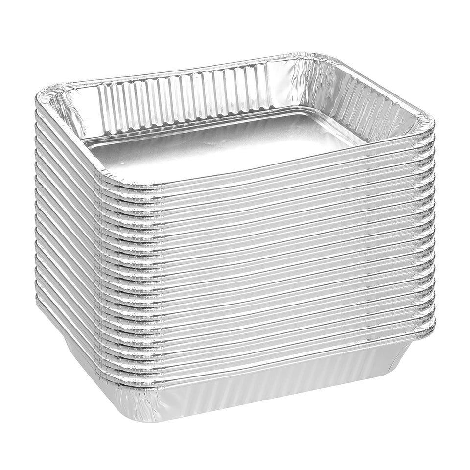 Firsgrill drip pans 8.5x6 inches ready to catch grease during grilling.