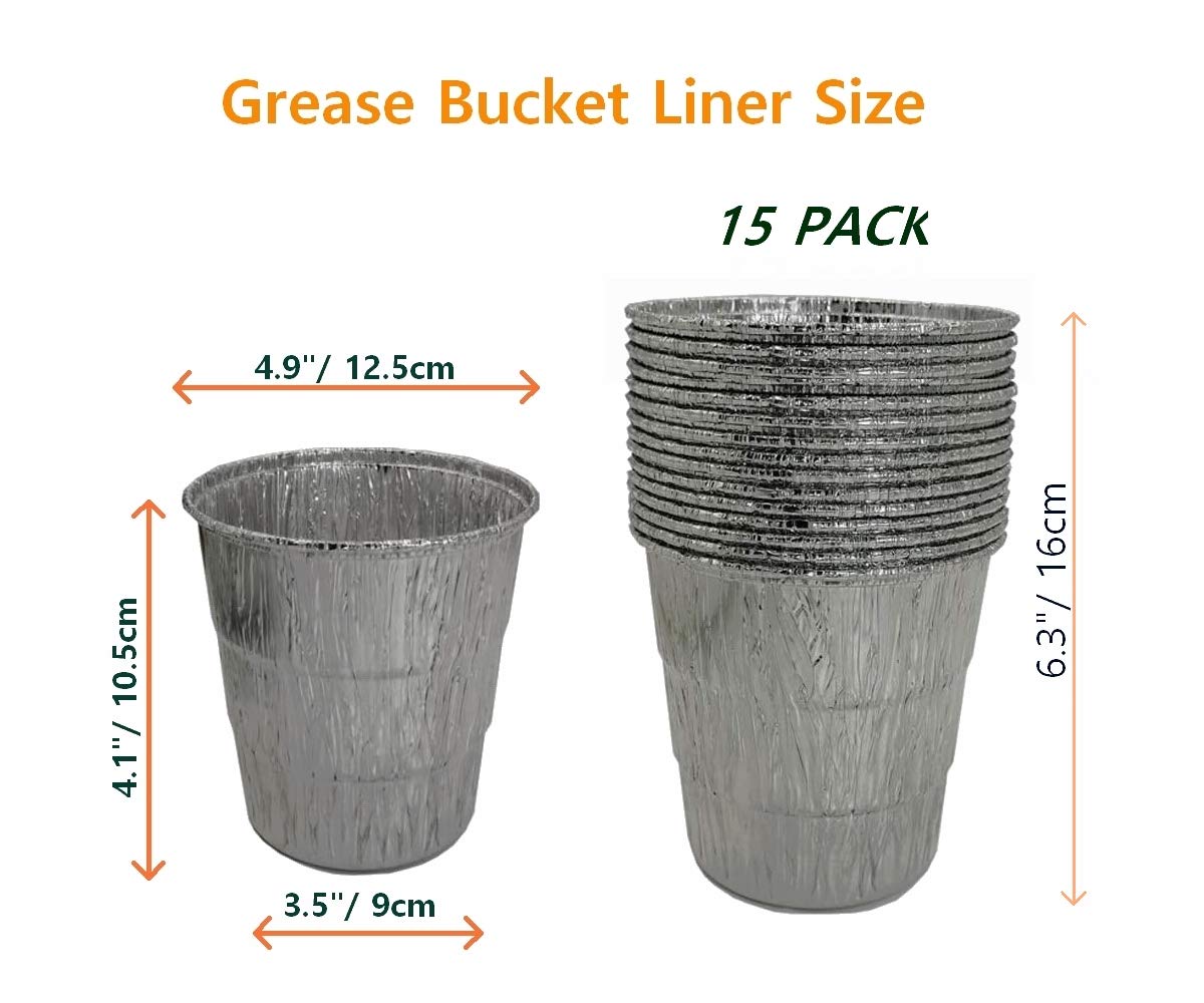 Firsgrill 30-pack liners in use, reducing bucket cleanup.