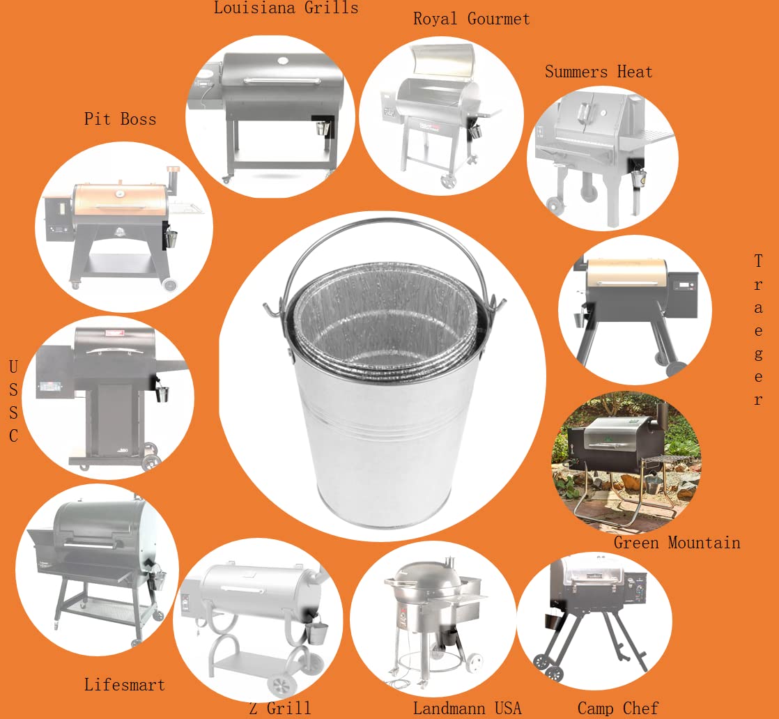 Firsgrill bucket's perfect-fit design matches smoker dimensions.