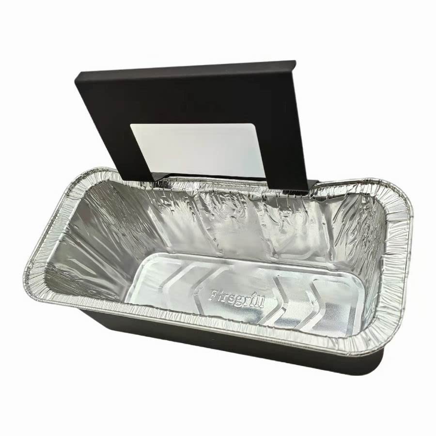 Firsgrill grease cup foil tray 22in shown with easy tray replacement and quick cleanup.