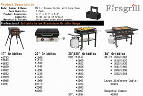 Firsgrill 36in tray protects your cooker and contains drips during long events.