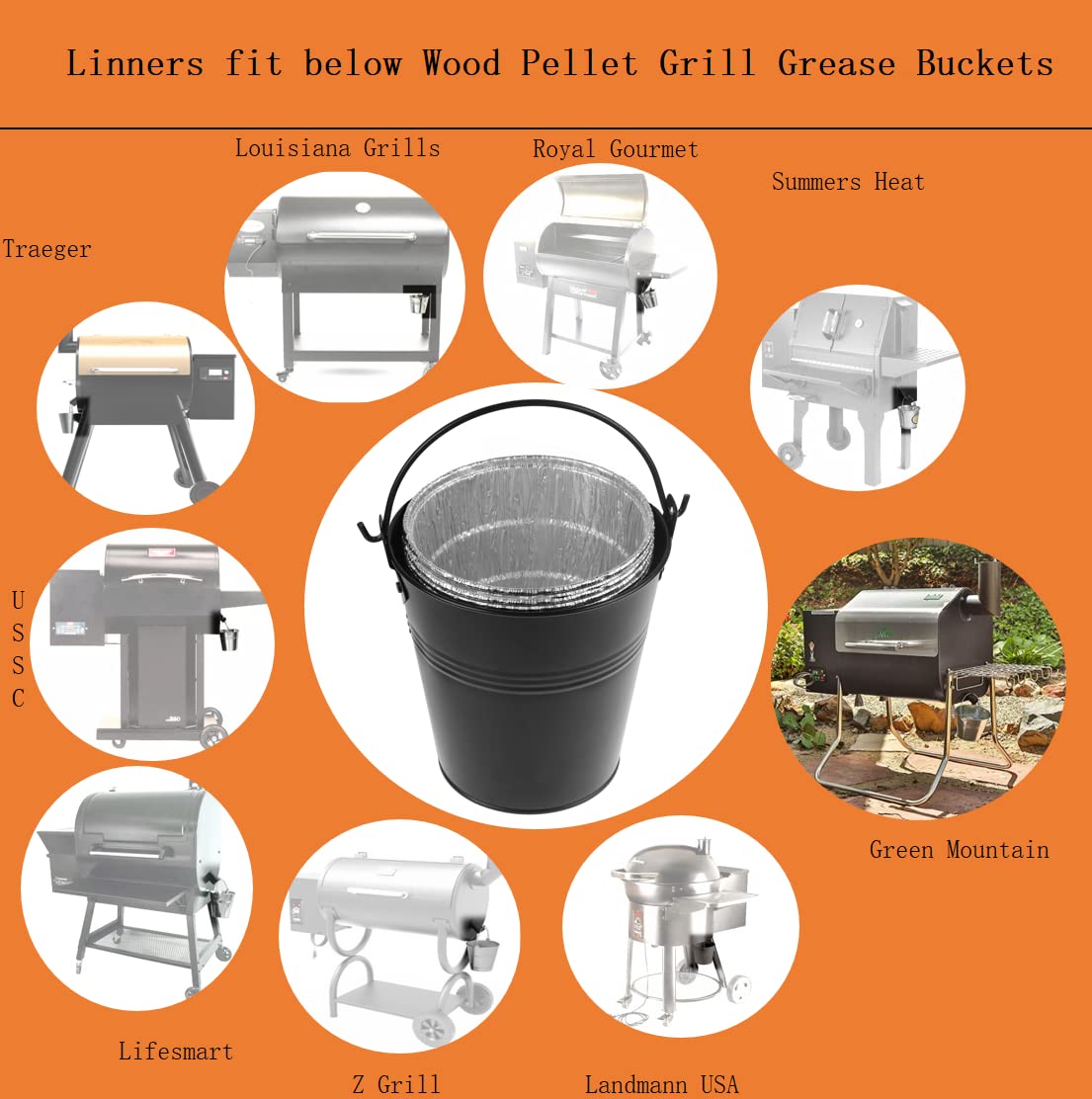 Firsgrill grease liners for pellet smokers, easy disposal after cooks.