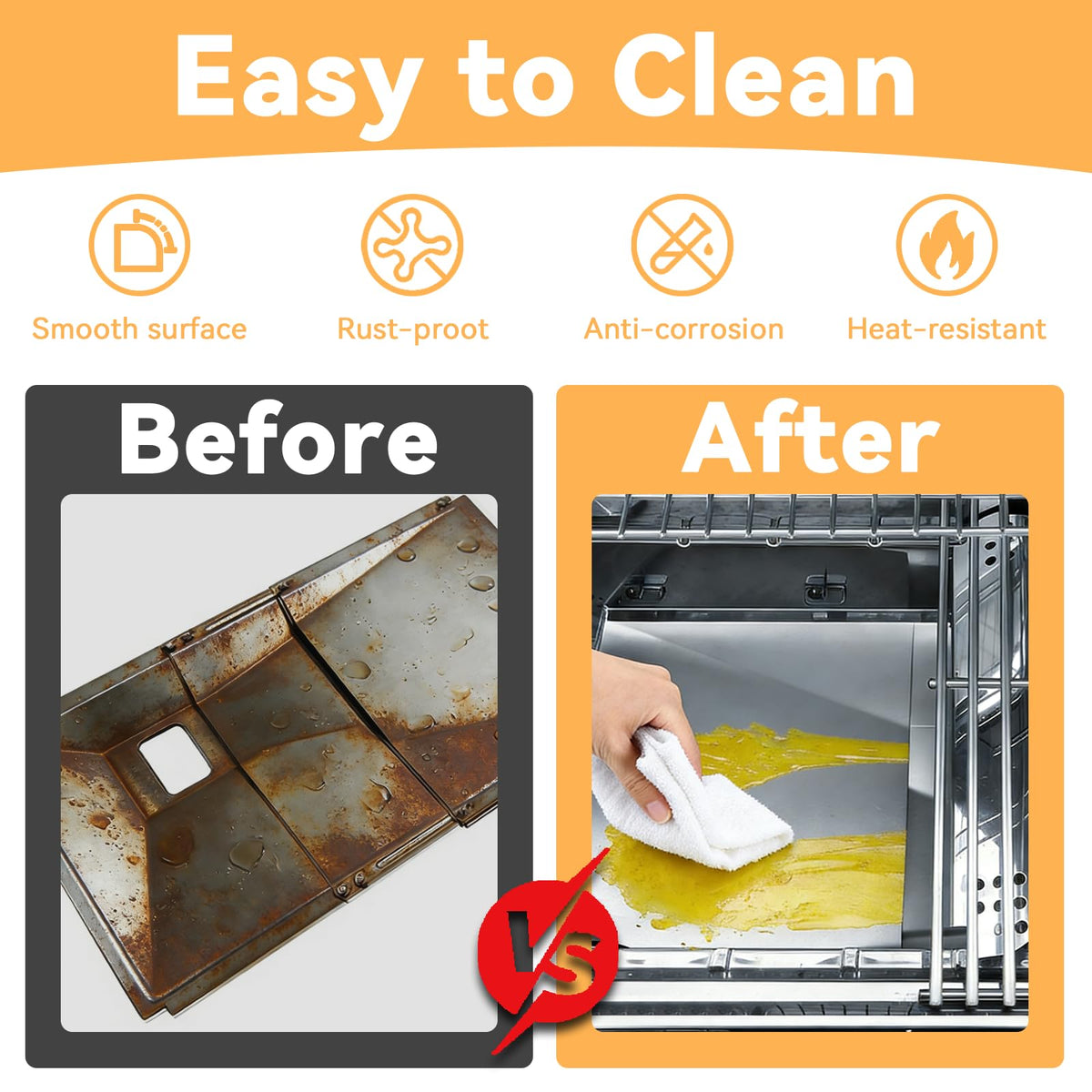 FIRXZYMZ easy installation by adjusting length to fit multiple grill models.