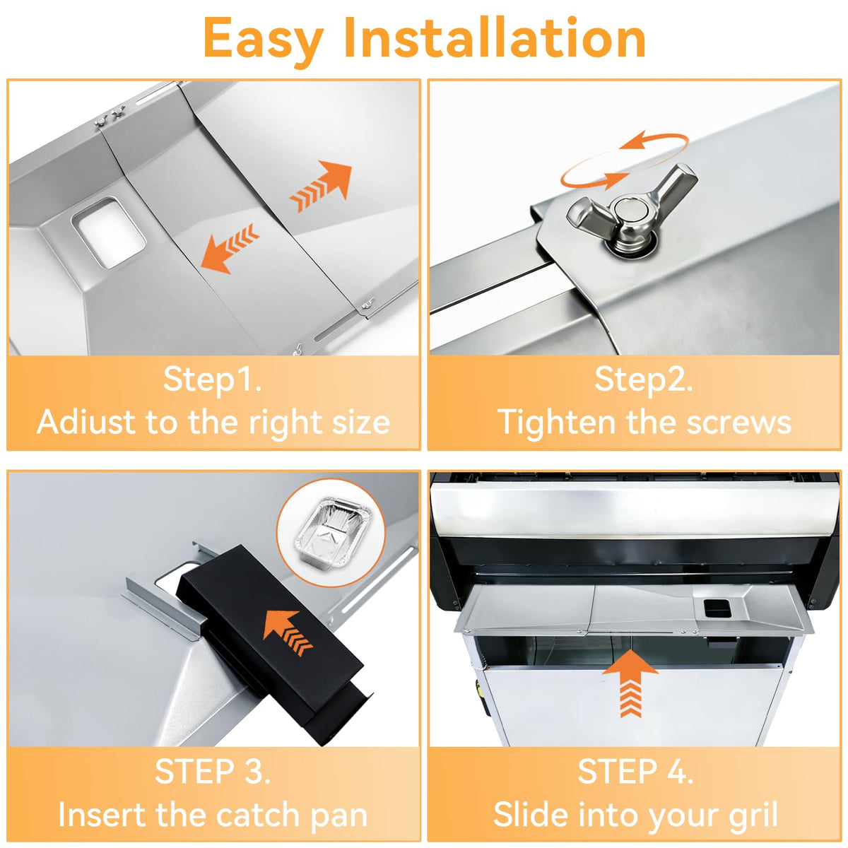 FIRXZYMZ universal-fit tray accommodates Nexgrill, Dyna-Glo, Kenmore, and more.