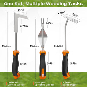 fishark v-shaped uprooting weeder pulls roots to reduce regrowth