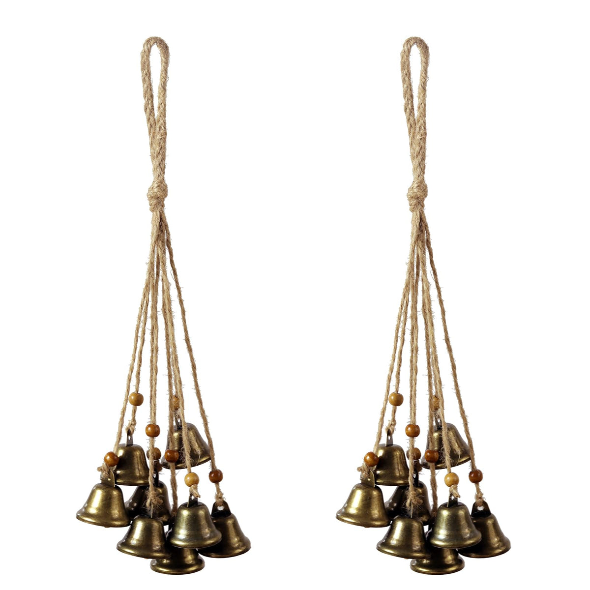 Fishknow hanging witch bells door 2pc showcase rustic doorway decor and gentle chime