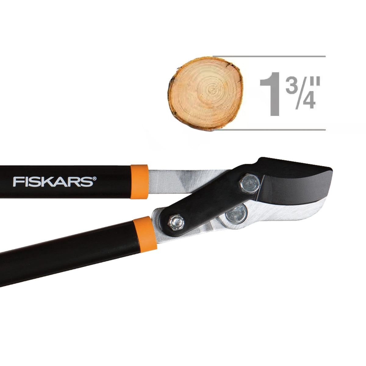 Fiskars 28-Inch Power-Lever Lopper built from durable steel for long-lasting garden performance.