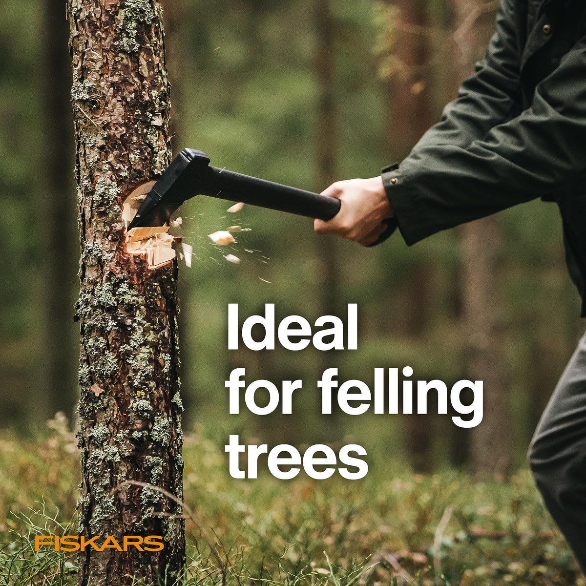 Backyard and outdoor use with Fiskars chopping axe