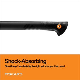 Campfire-ready Fiskars axe performing well in outdoor settings
