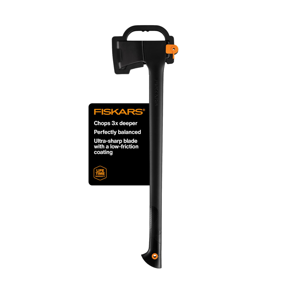 Fiskars 28-inch chopping axe with ultra-sharp blade for clean cuts