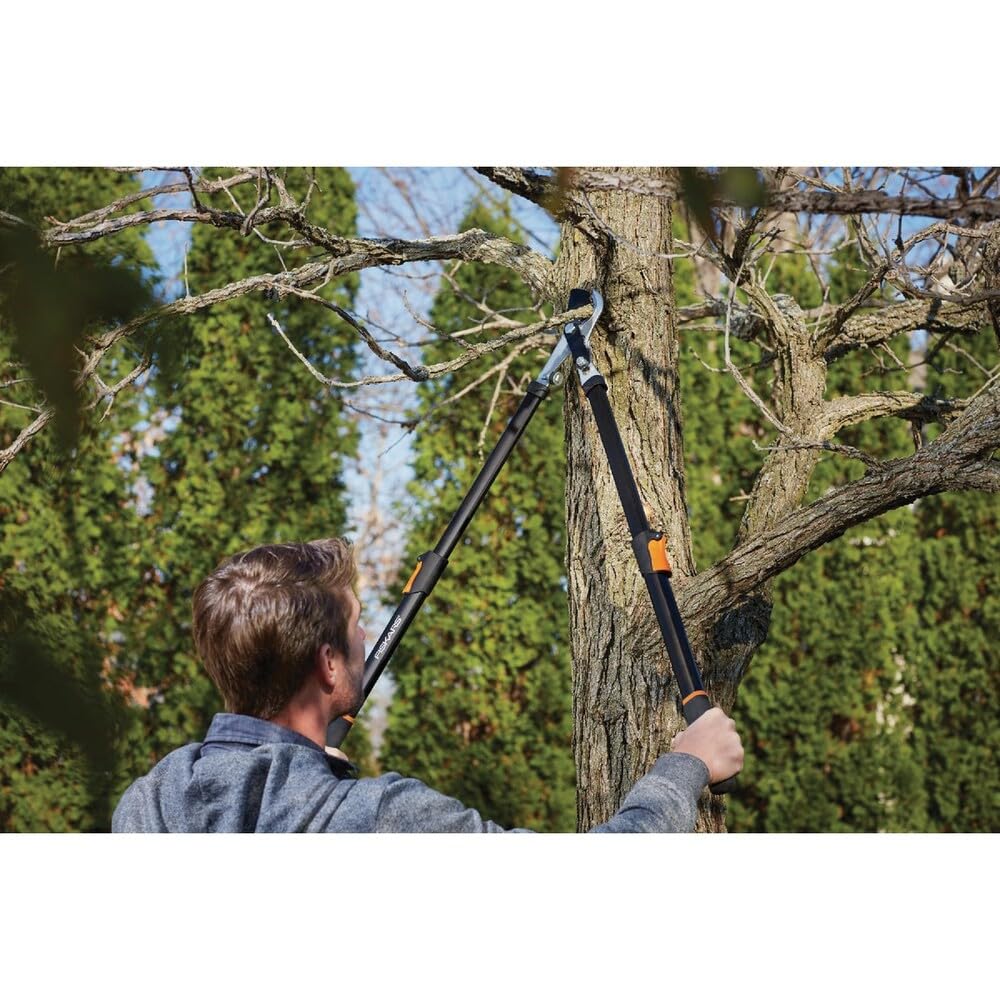 Fiskars hardened blade with non-stick coating for smooth pruning