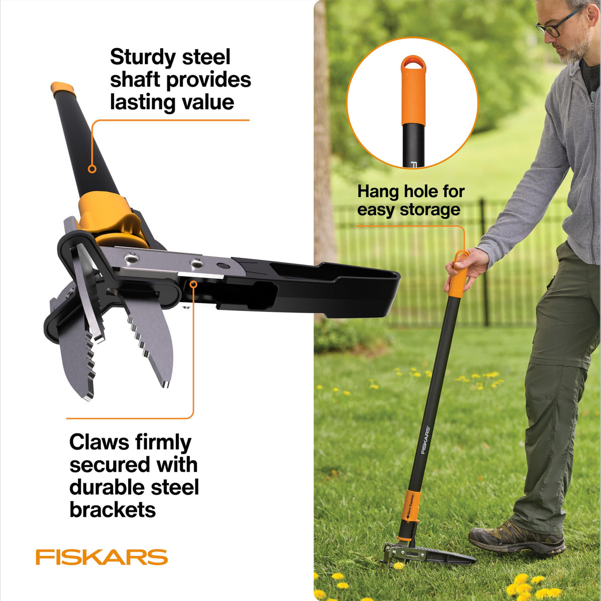 Lightweight aluminum shaft supports easy reach and durability.