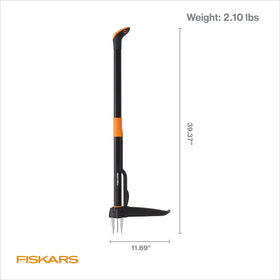Aluminum shaft minimizes bending during weed removal.