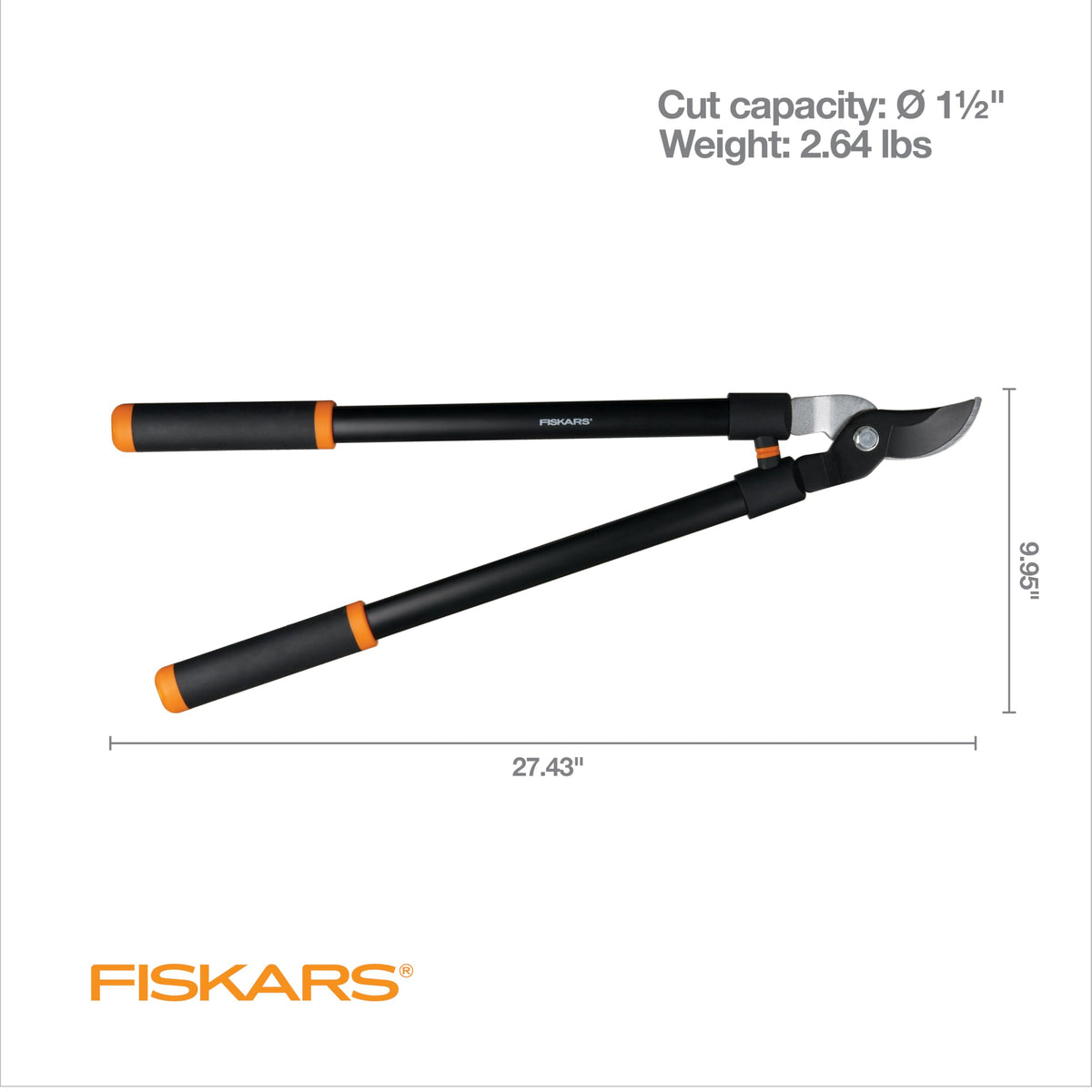 Fiskars shock-absorbing bumper and soft grip support comfortable pruning sessions.