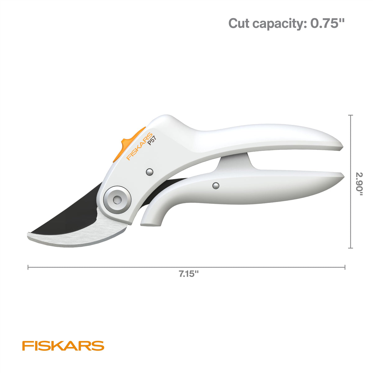 Fiskars Bypass Pruner non-stick coating eases blade cleaning