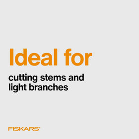 Fiskars Bypass Pruning Shears cut stems up to 5/8 inch with ease.