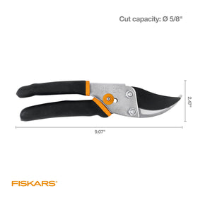 Fiskars Bypass Pruning Shears durable steel construction for longevity