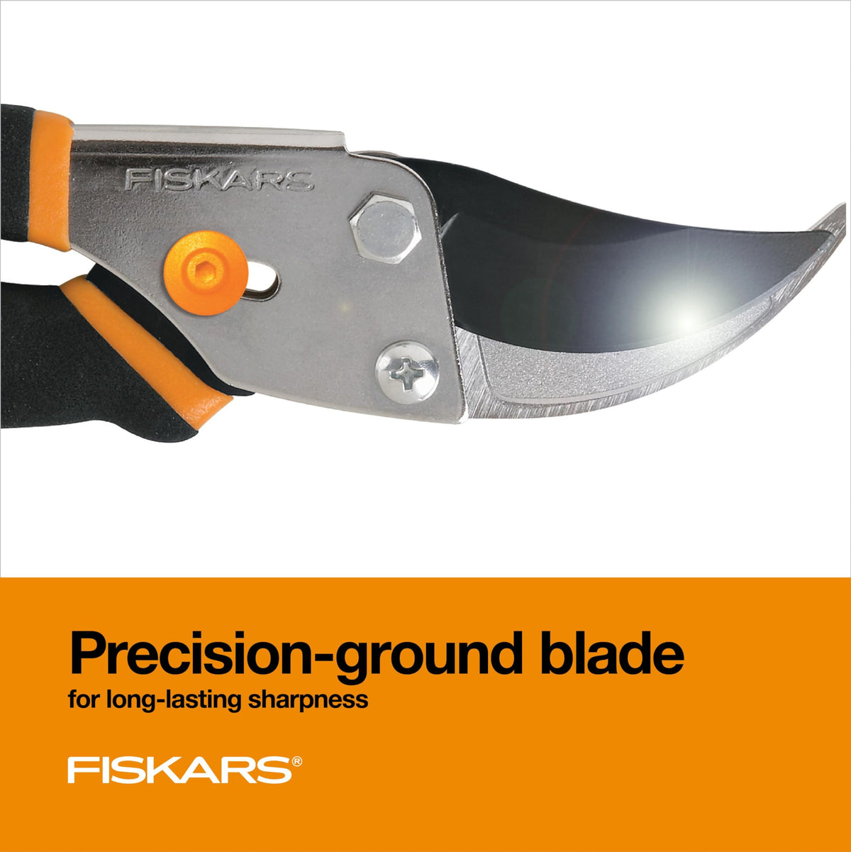 Fiskars Bypass Pruning Shears sap groove prevents sticking during use