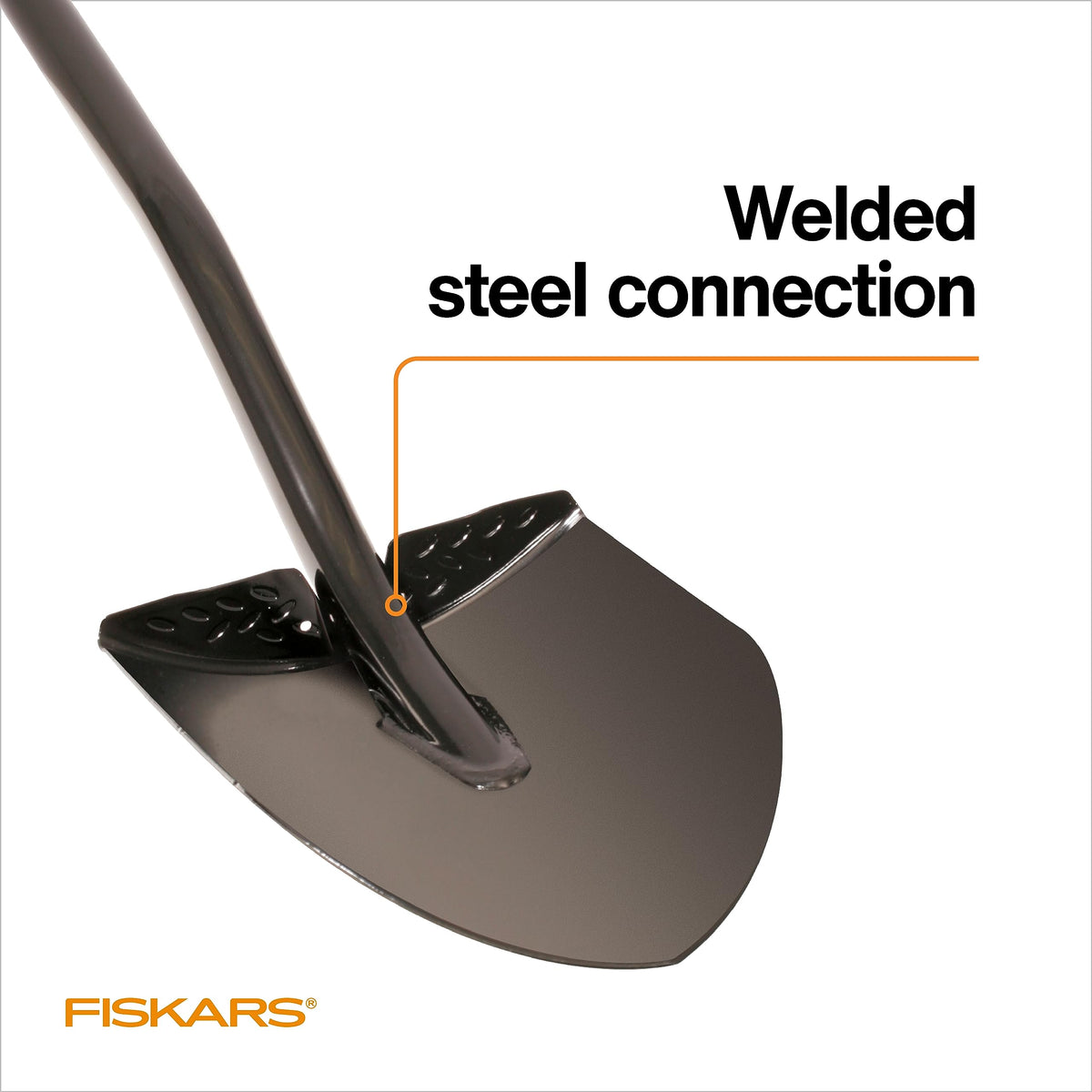 Fiskars digging shovel sharpened blade stays sharp through hard use.