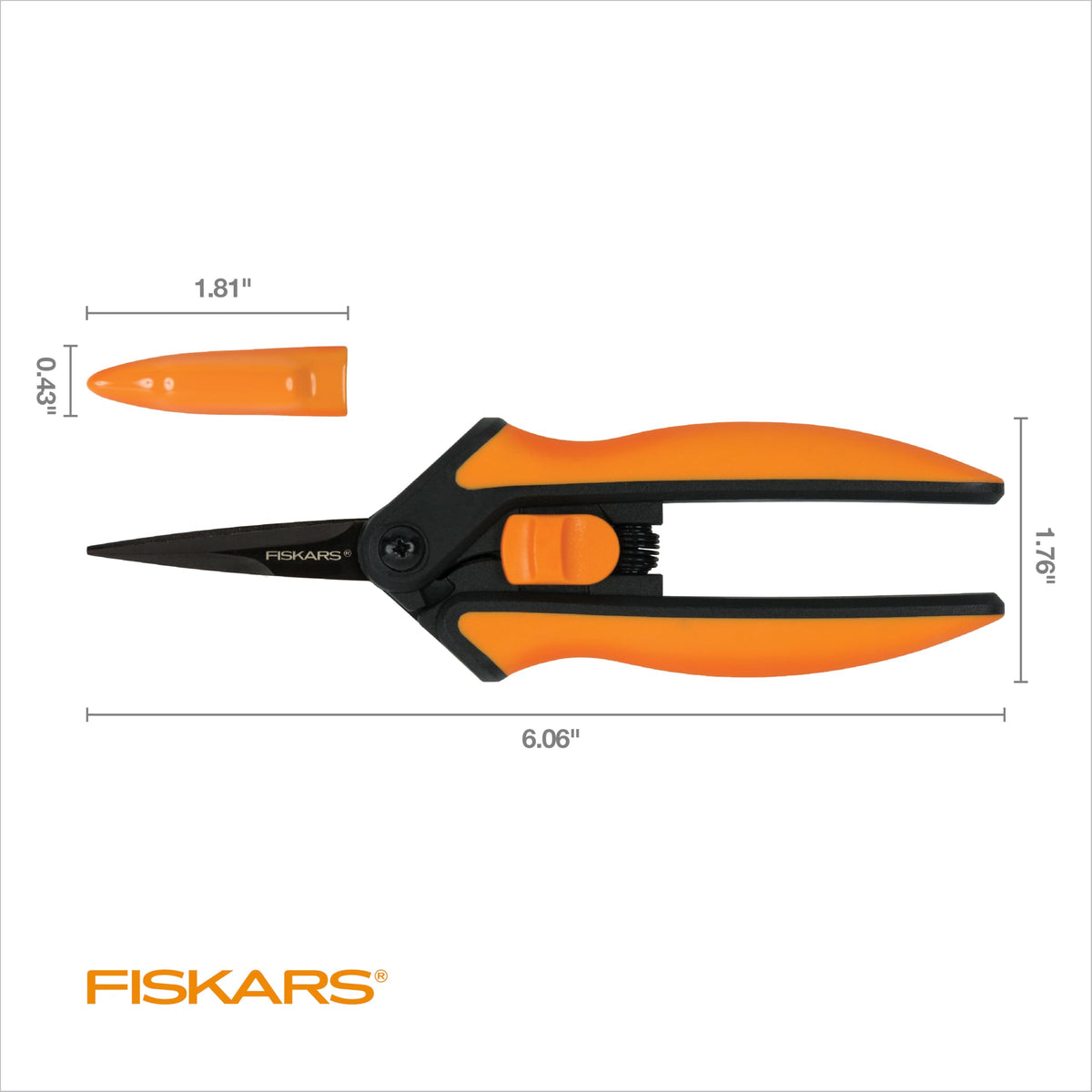 Fiskars durable stainless steel blades stay sharp during heavy use.