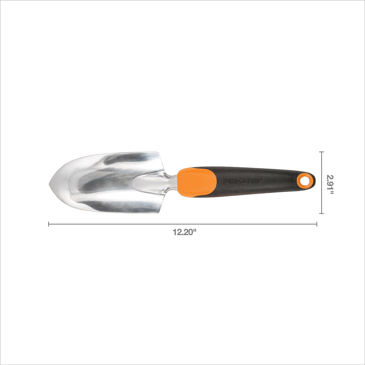 Fiskars Ergo Trowel lifetime warranty provides long-term reliability.