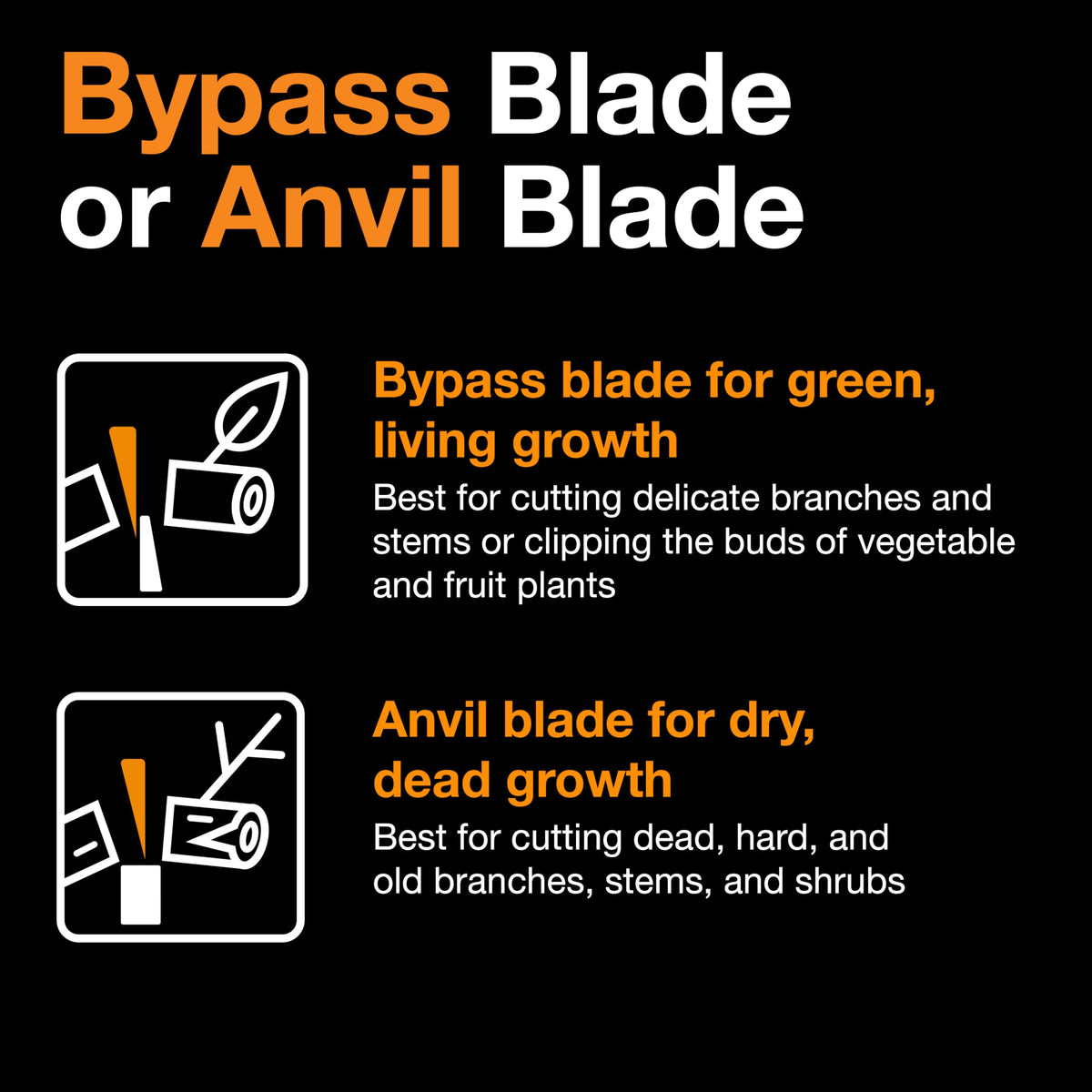 Pruning moment showing Fiskars lopper in action cutting a branch.