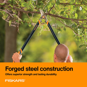 Replaceable blade on the Fiskars lopper maintains cutting performance.