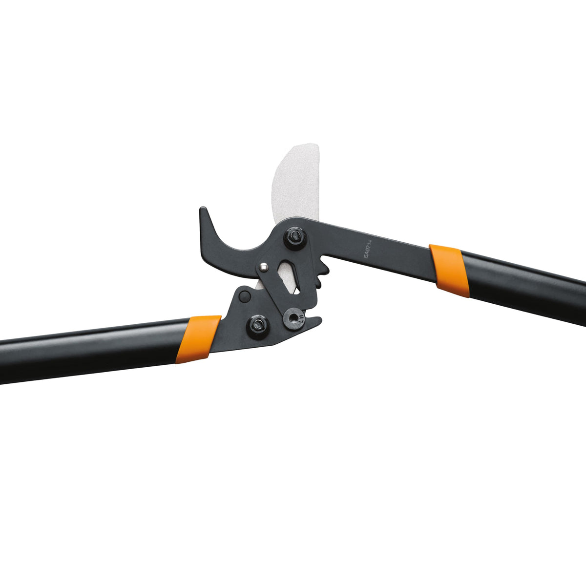 Fiskars 25 inch power gear lopper cutting through living growth