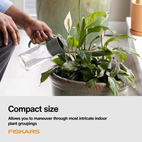 Fiskars Glass Watering Carafe has 17 oz capacity for small plant collections.