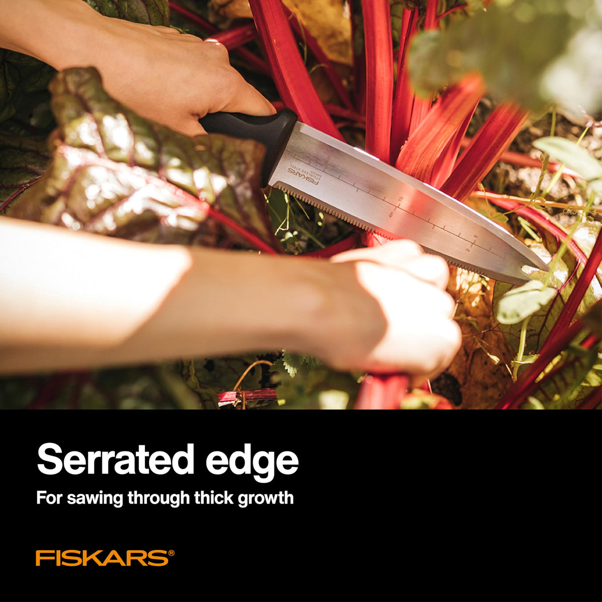 Fiskars Hori Hori knife SoftGrip handle for comfort during long sessions