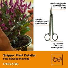 Fiskars nesting storage caddies organized near plants
