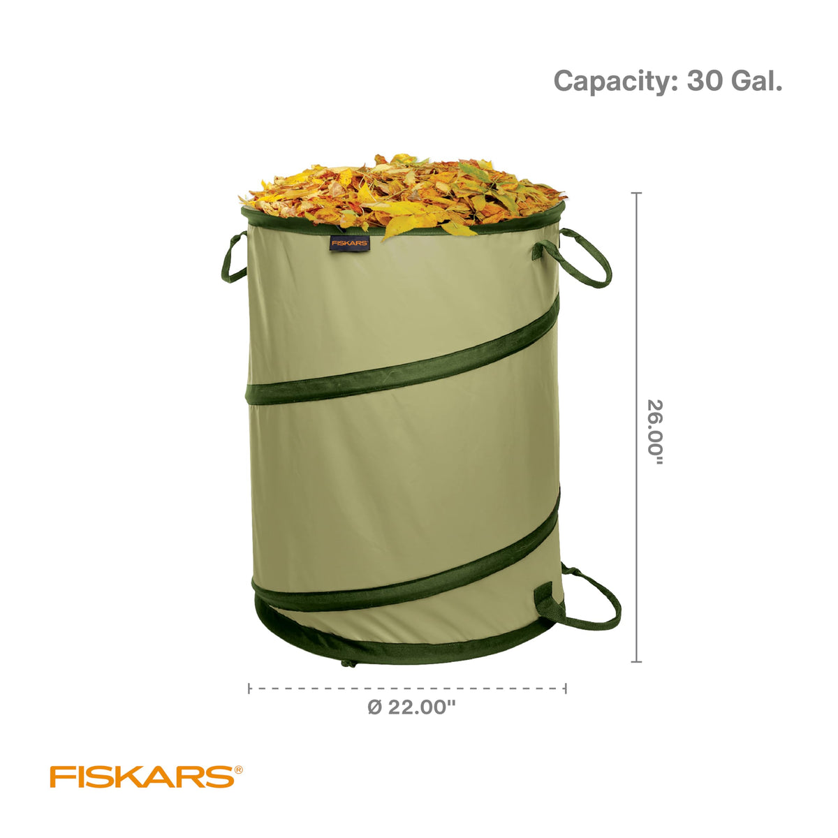 Fiskars Kangaroo fits standard 30-gallon liners
