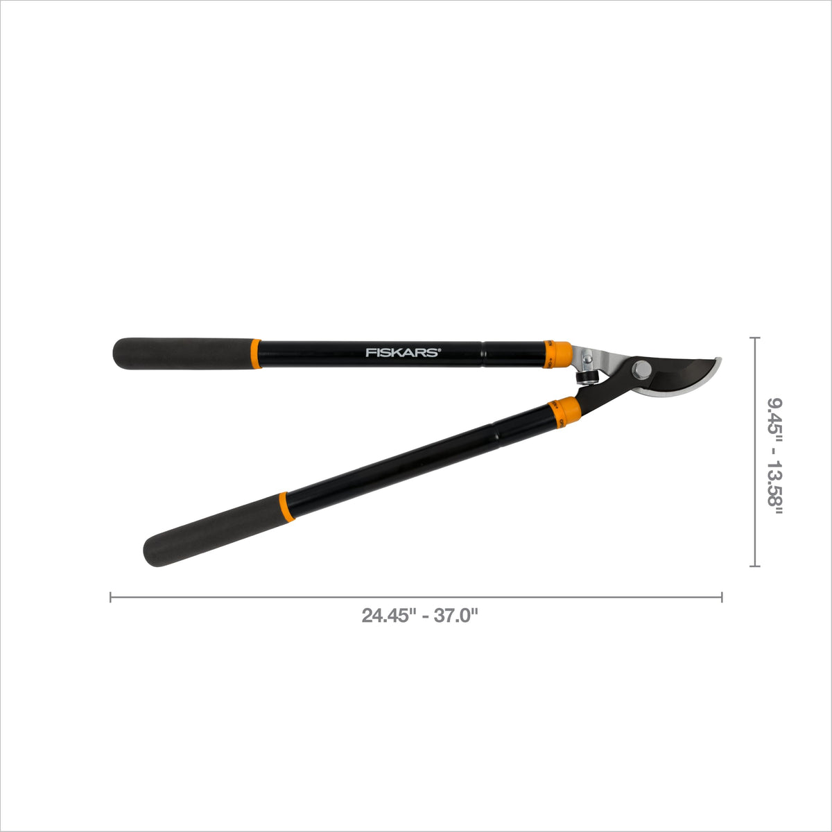 Fiskars loppers in action trimming hedge