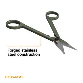 Fiskars Plant Detailer Snips ideal for bonsai trimming and fine shaping.