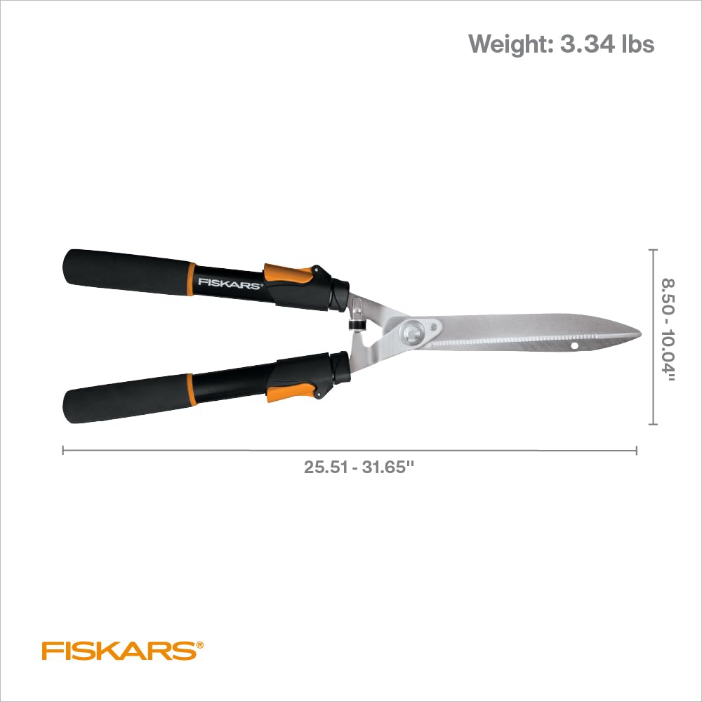 Fiskars extendable hedge shears offer high durability for long-lasting gardening tools