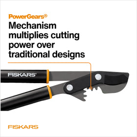 Non-stick coating minimizes friction on Fiskars lopper blade