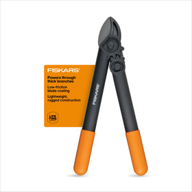 Fiskars PowerGear Lopper 15-inch cuts thick branches up to 1.25 inches with ease.
