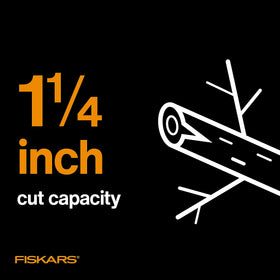 Fiskars PowerGear Lopper ergonomic grip reduces hand fatigue during trimming.