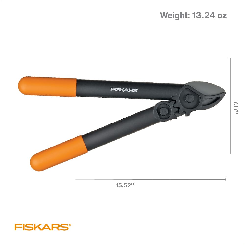 Fiskars PowerGear Lopper weighs 13 ounces for comfortable pruning sessions.