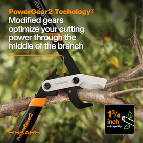 Fiskars PowerGear2 lopper handle with SoftGrip for comfortable garden pruning