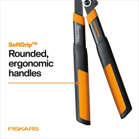 Fiskars PowerGear2 cam gear mechanism provides added leverage for tough cuts.