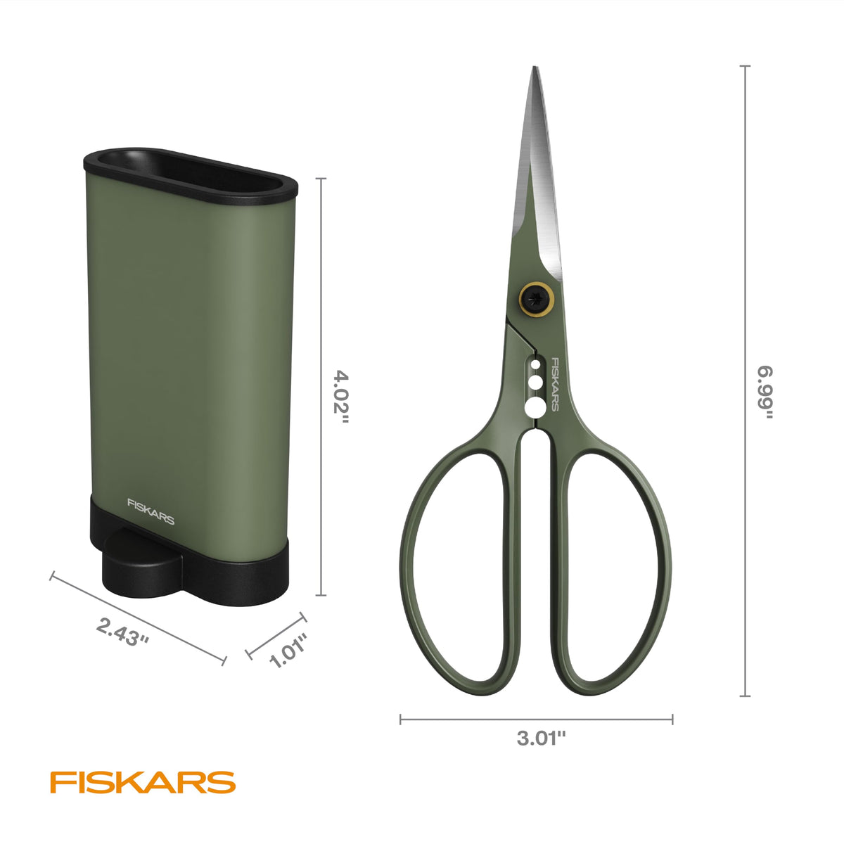 Fiskars precision-ground blades deliver precise cuts without crushing delicate stems.