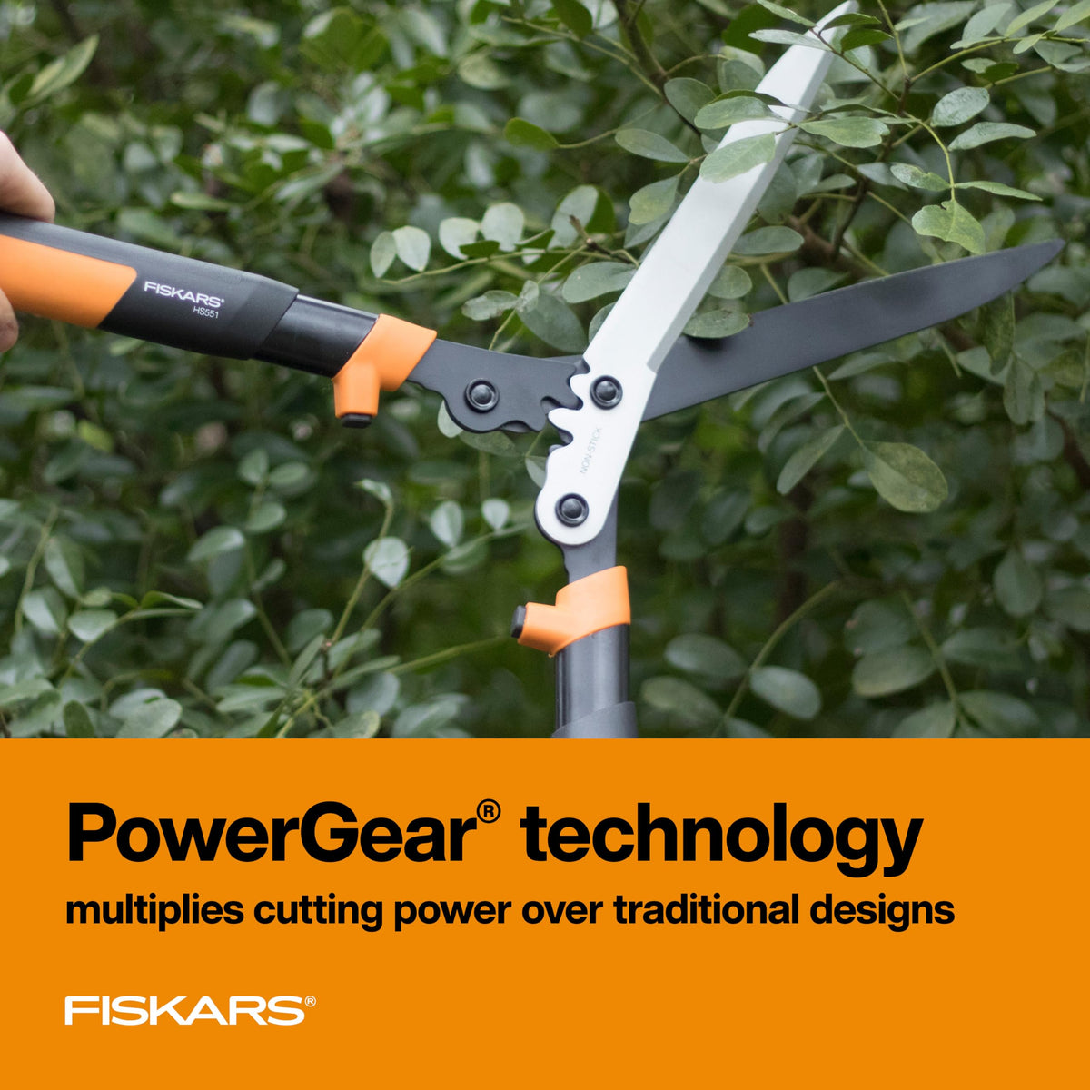 Fiskars SoftGrip handles provide comfortable, non-slip control during extended pruning