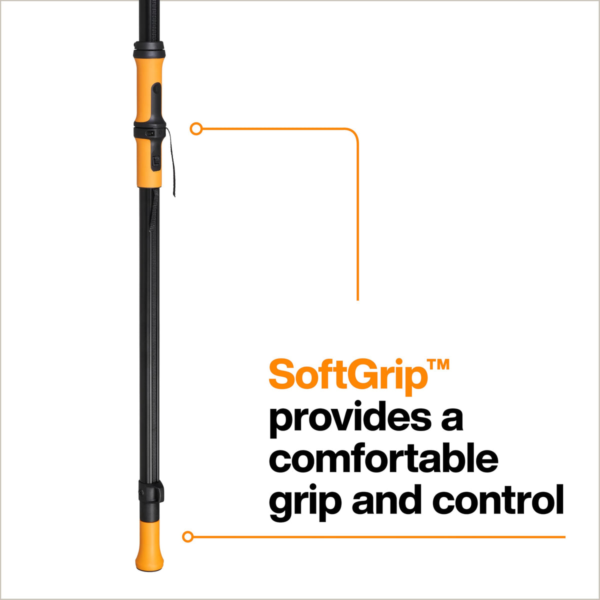 SoftGrip handles offer comfortable, secure control during pruning
