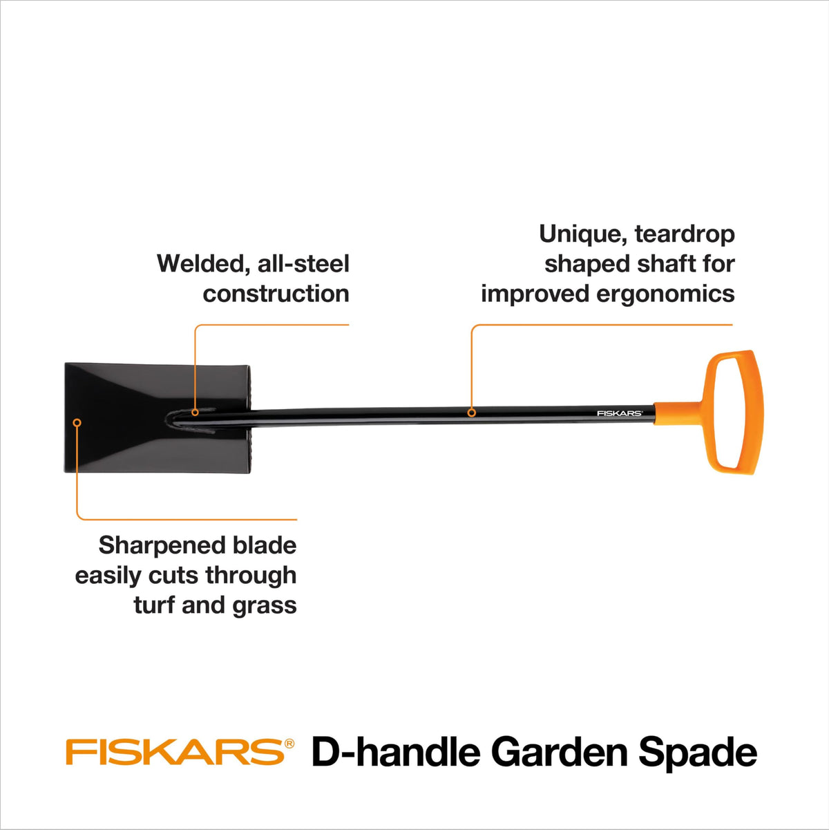 Oversized foot platform provides solid leverage on hard soil for powerful cuts.
